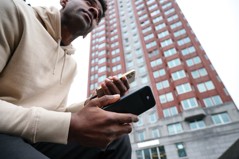 Turbopack RCS rplastic powerbank 10.000 ingebouwde kabels