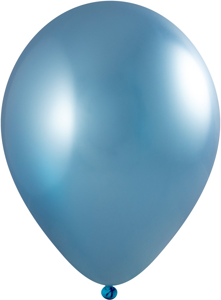 Ballonnen bedrukt 90/100 cm - Ø 35 cm - 12 inch - Blauw Chroom (4750) (± PMS 8201)