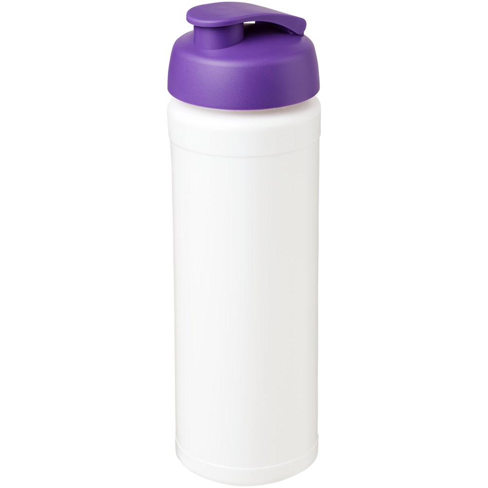 Baseline® Plus grip 750 ml sportfles met flipcapdeksel - Wit, Paars