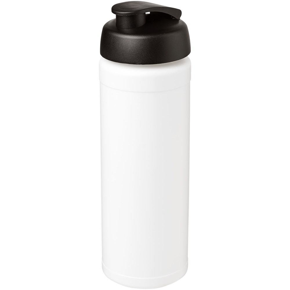 Baseline® Plus grip 750 ml sportfles met flipcapdeksel - Wit, Zwart