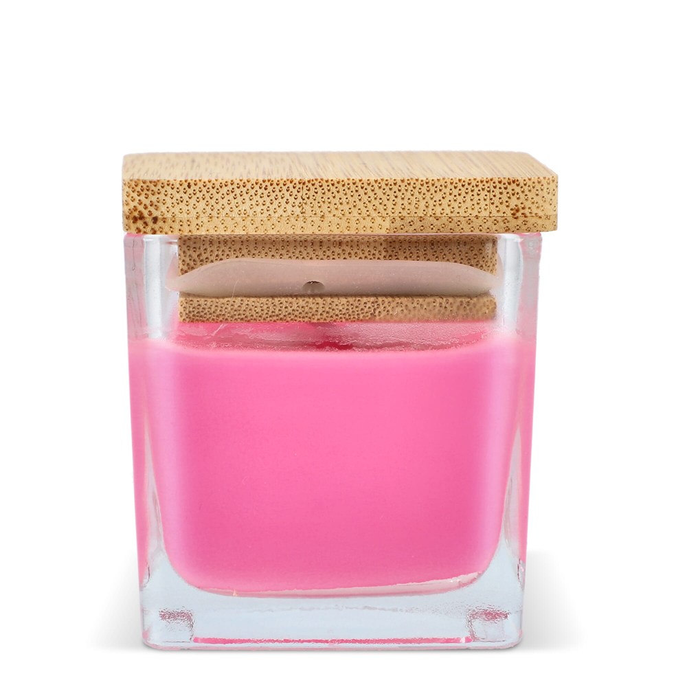 Chakra plantaardige kaars in glazen houder