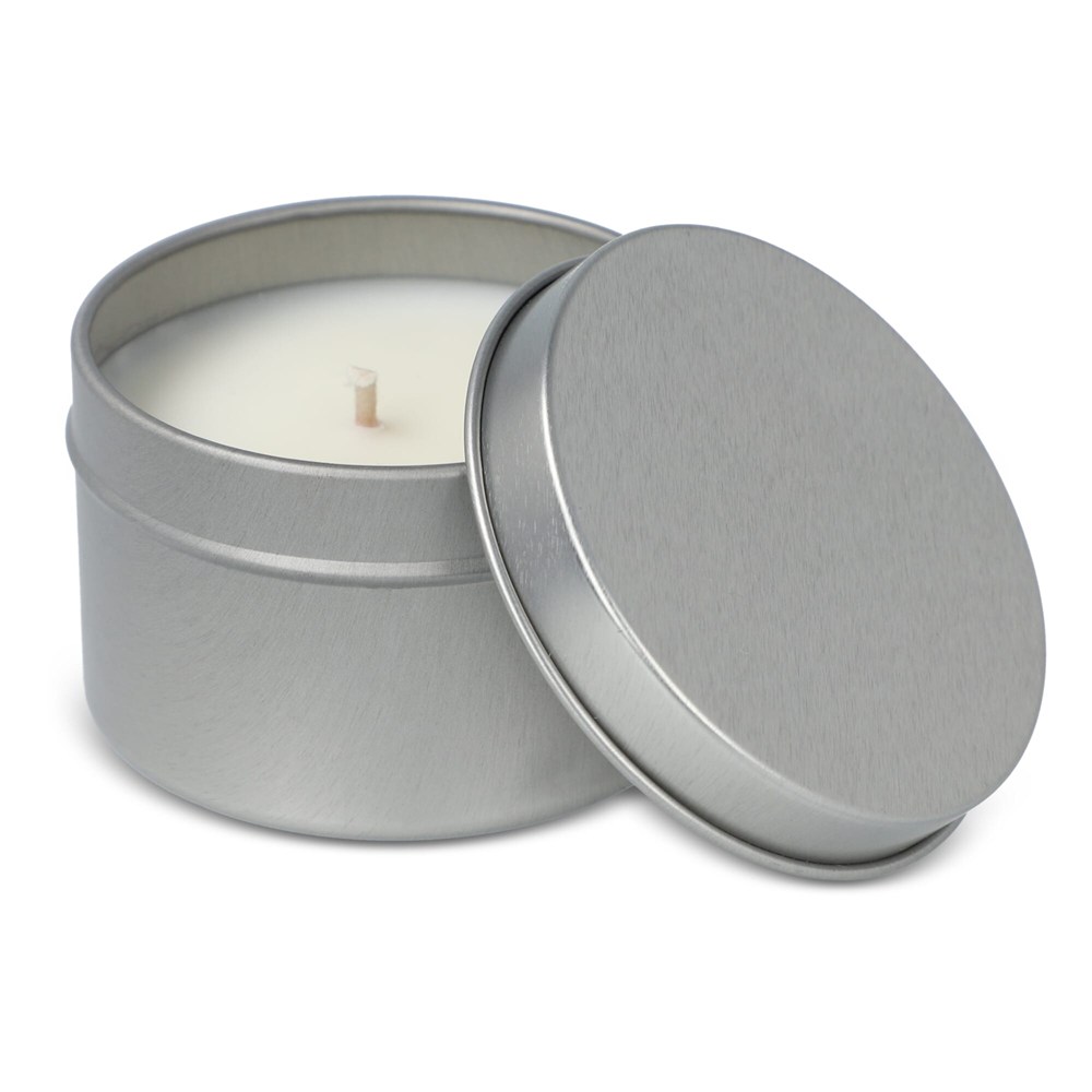 Kirtan plantaardige geurkaars in groot gerecycled blik