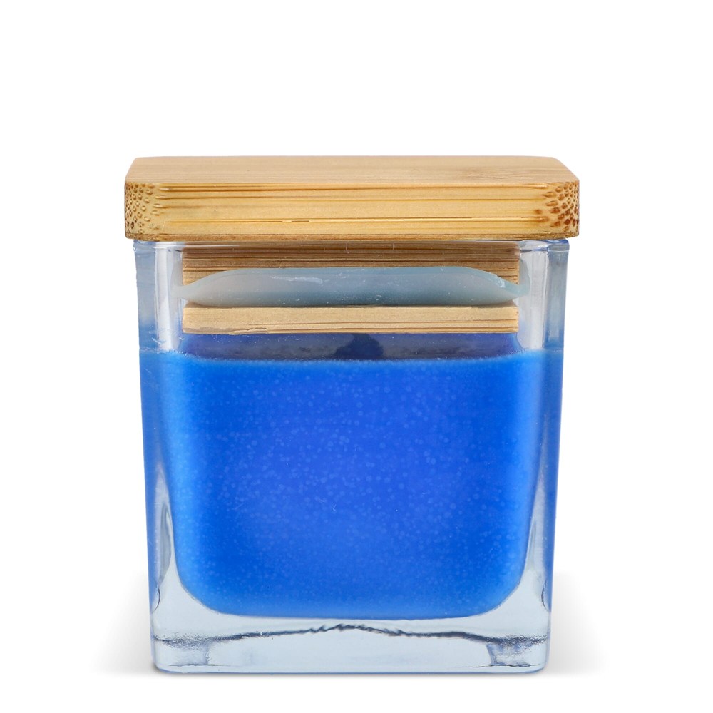 Chakra plantaardige kaars in glazen houder