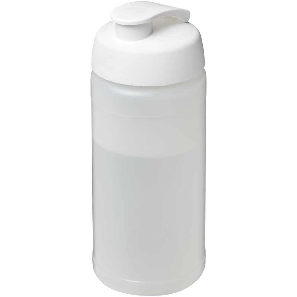 Baseline® Plus 500 ml sportfles met flipcapdeksel - Transparent, Wit