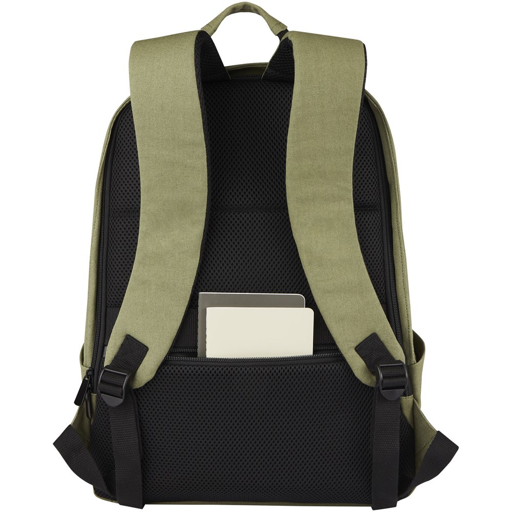 Joey 15,6 inch GRS gerecyclede canvas antidiefstal laptoprugzak 18 l