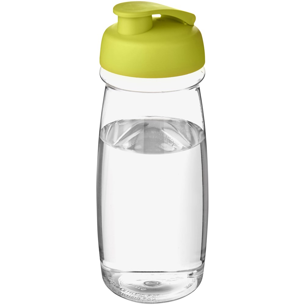 H2O Active® Pulse 600 ml sportfles met flipcapdeksel - Transparent, Lime