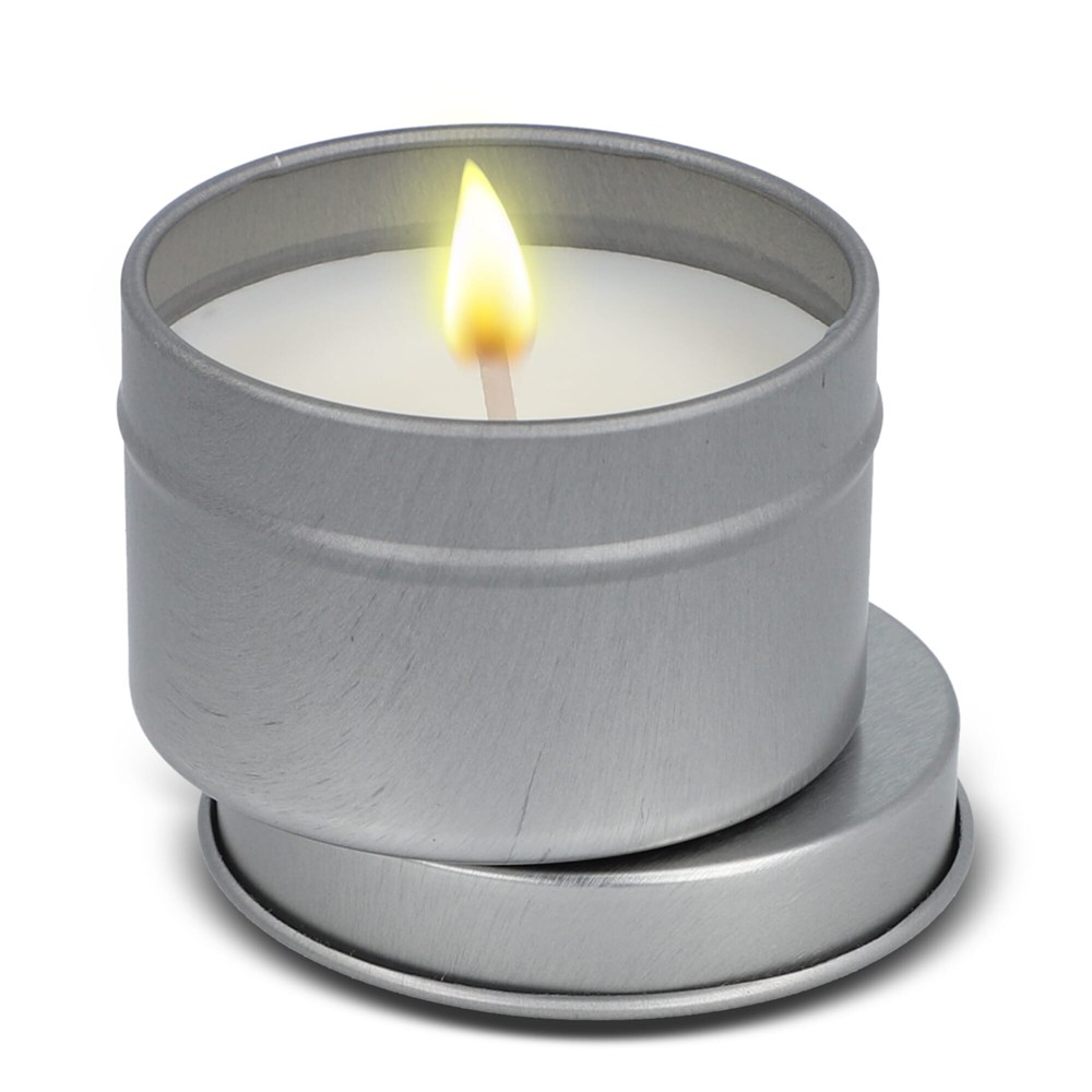 Dhyana plantaardige geurkaars in gerecycled blik