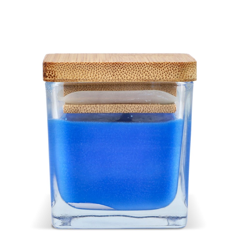 Chakra plantaardige kaars in glazen houder