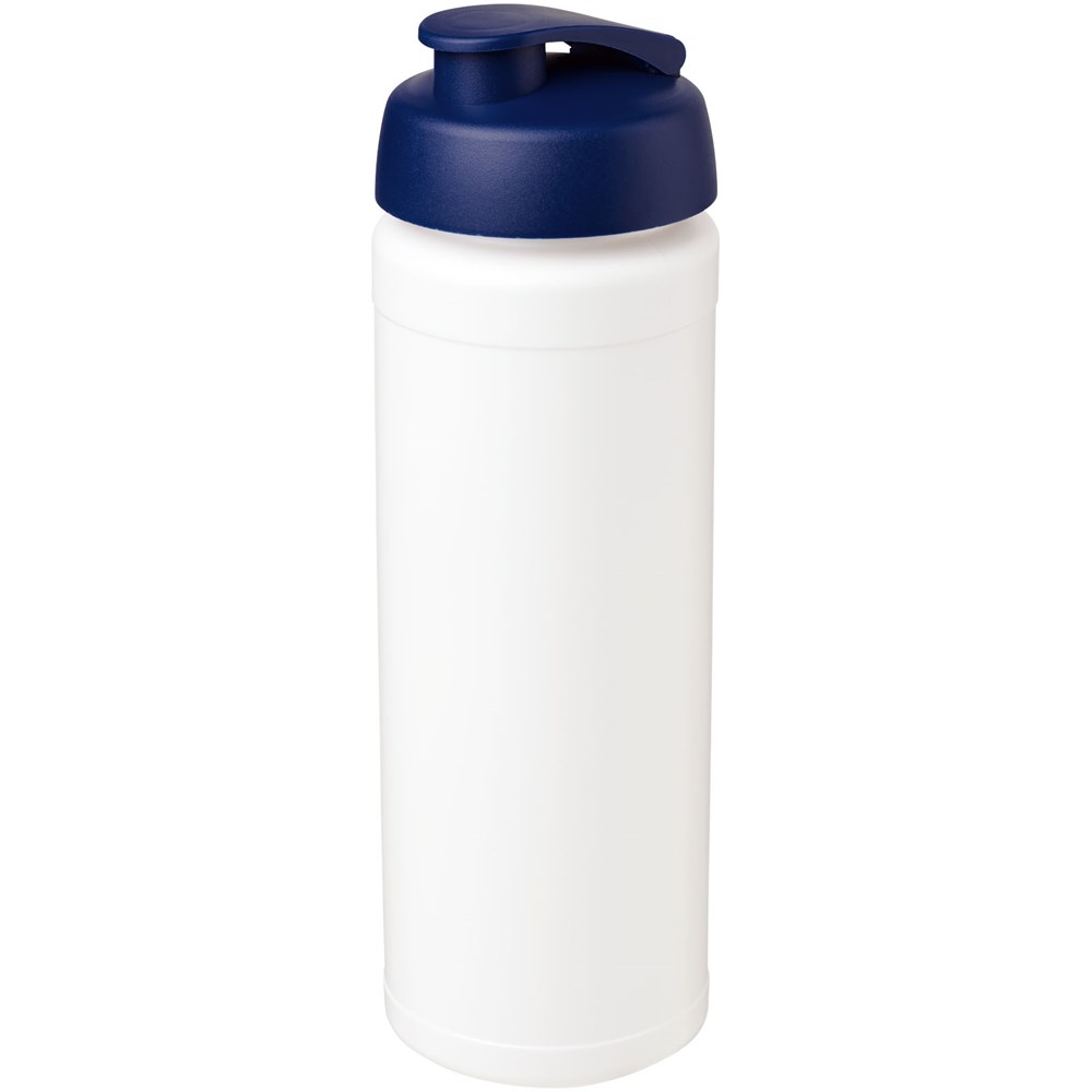 Baseline® Plus grip 750 ml sportfles met flipcapdeksel - Wit, Blauw