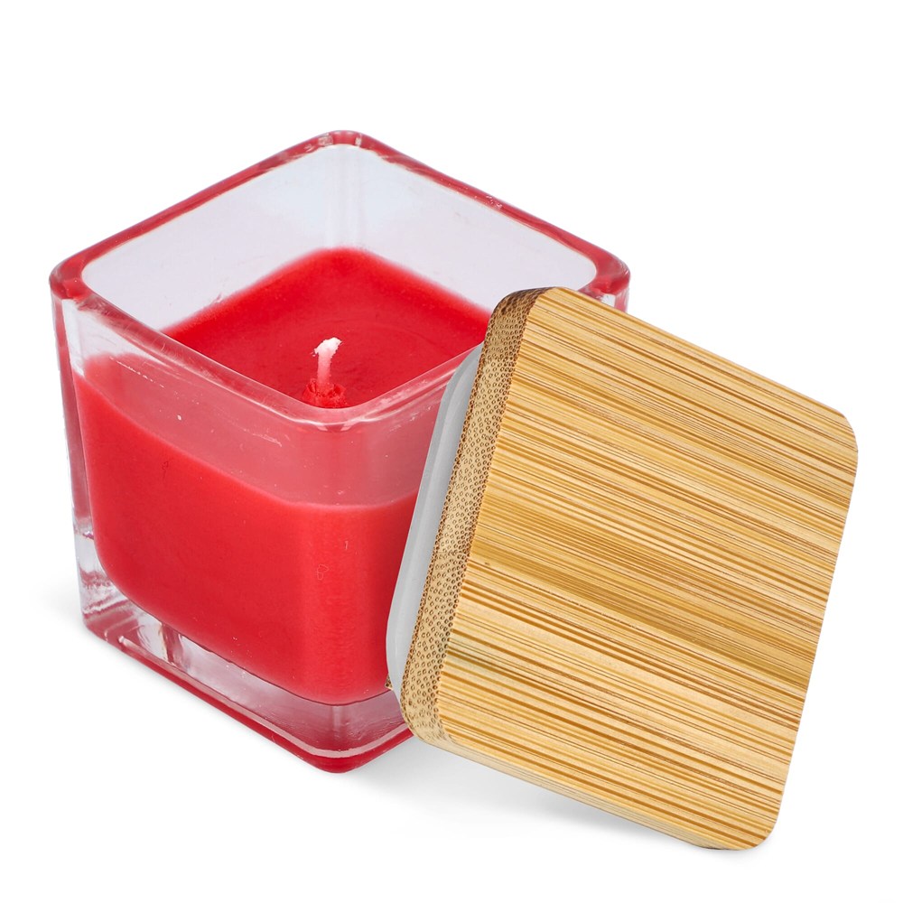 Chakra plantaardige kaars in glazen houder