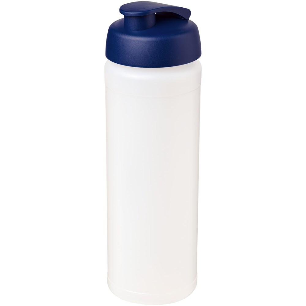 Baseline® Plus grip 750 ml sportfles met flipcapdeksel - Transparent, Blauw