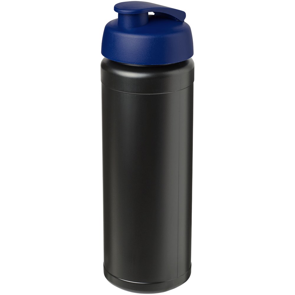 Baseline® Plus grip 750 ml sportfles met flipcapdeksel - Zwart, Blauw