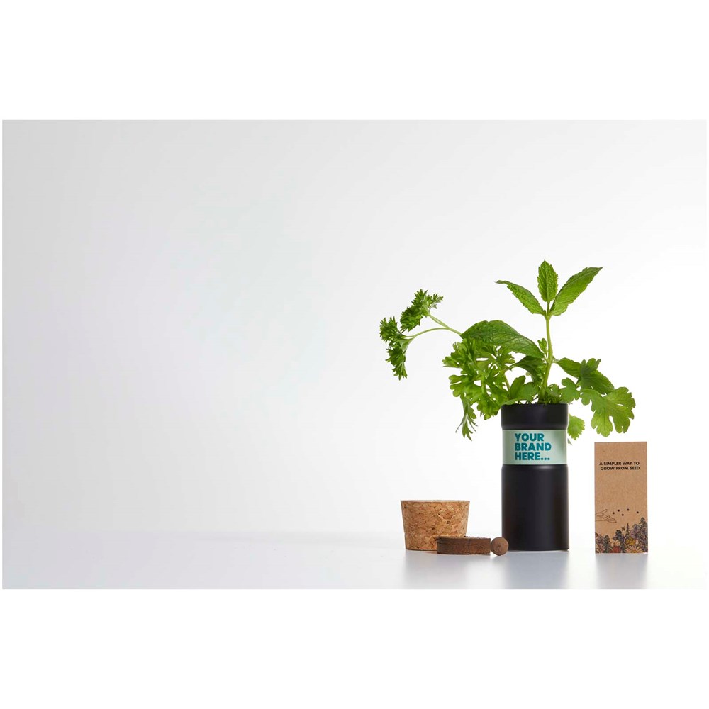 Hey Pots tuin voor op het bureau met bloemenmix