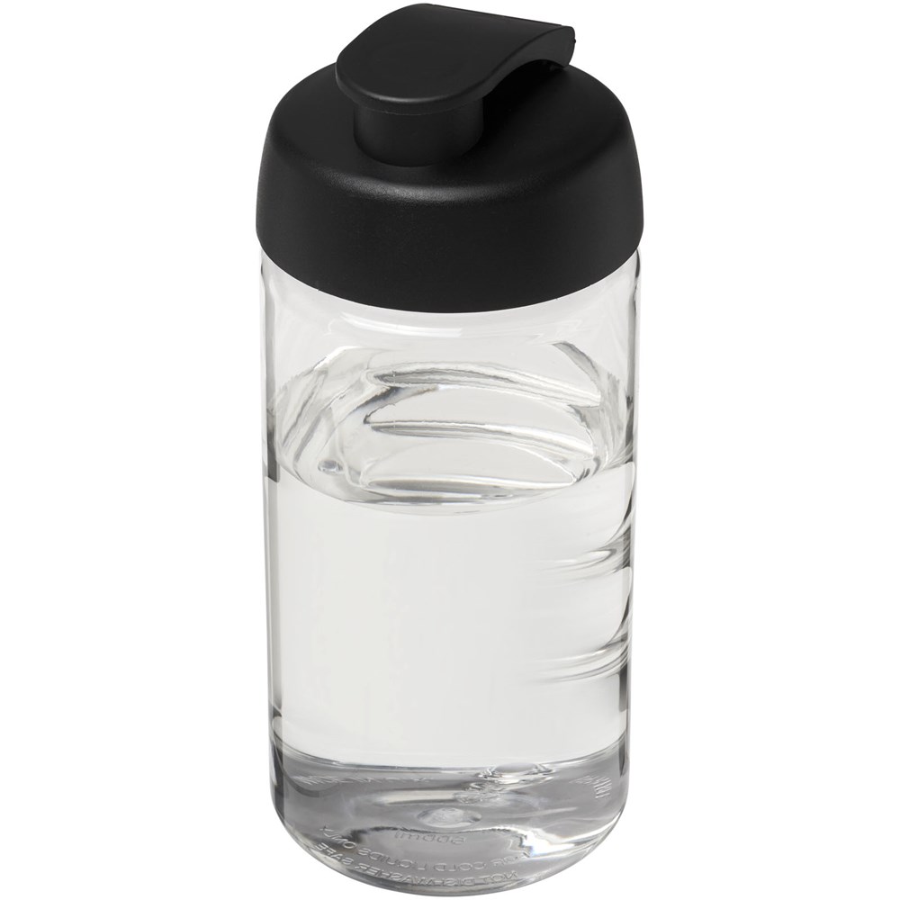 H2O Active® Bop 500 ml sportfles met flipcapdeksel - Transparent, Zwart