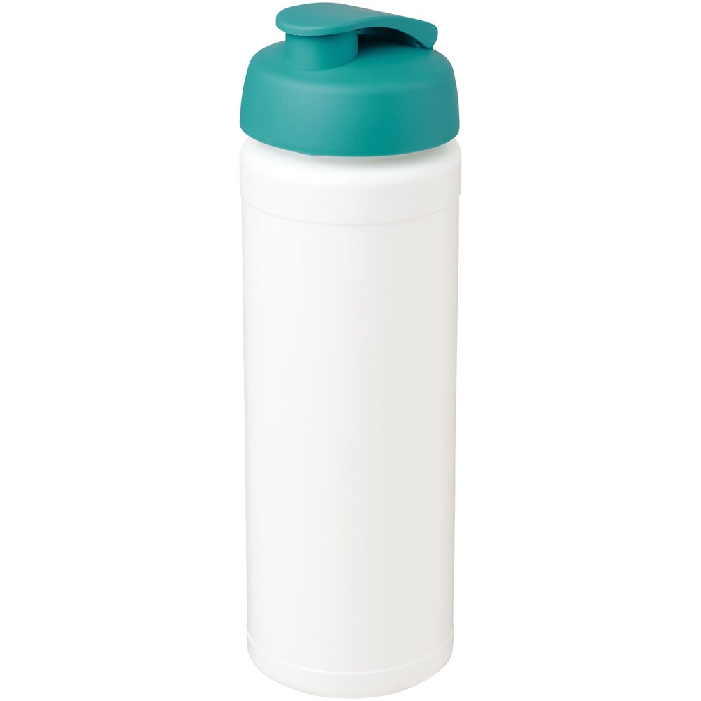 Baseline® Plus grip 750 ml sportfles met flipcapdeksel - Wit, Aqua