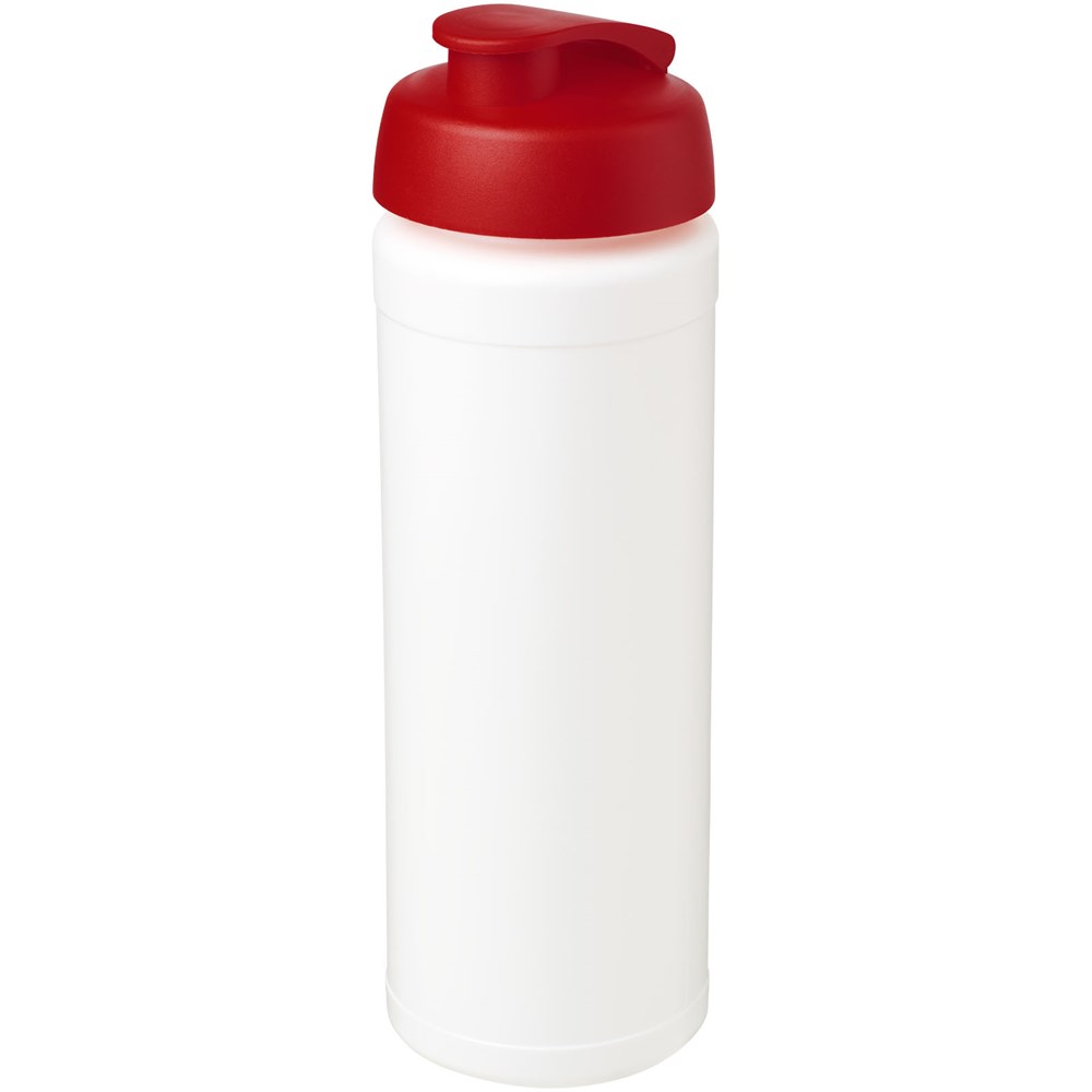 Baseline® Plus grip 750 ml sportfles met flipcapdeksel - Wit, Rood