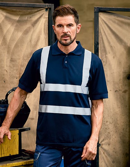 YOKO - Two Band & Brace Hi-Vis Polo Shirt