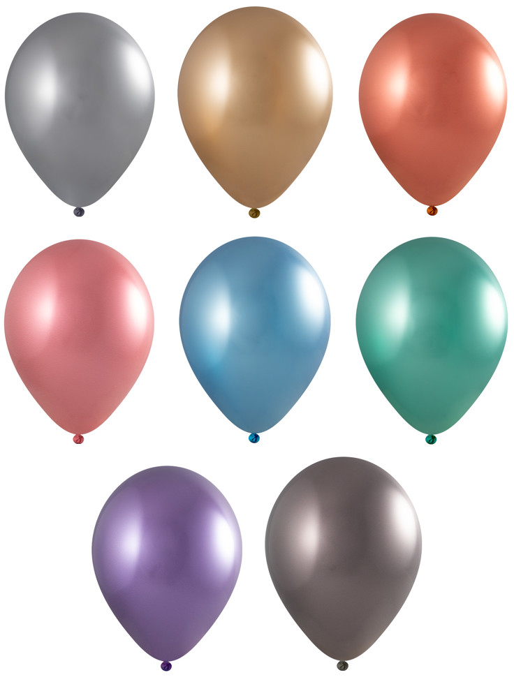 Ballonnen onbedrukt - Ø 35 cm / omvang 90-100 cm / 12 inch, Wit (1100), Pastel - Assorti Chroom