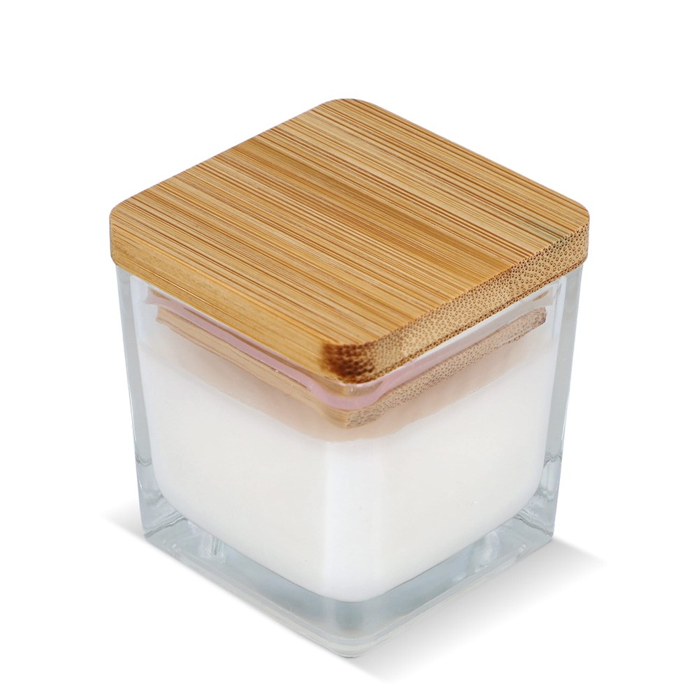 Chakra plantaardige kaars in glazen houder - Wit