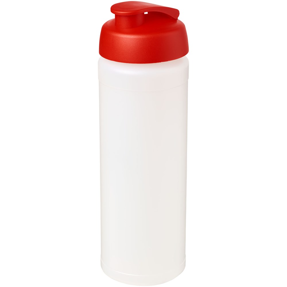 Baseline® Plus grip 750 ml sportfles met flipcapdeksel - Transparent, Rood