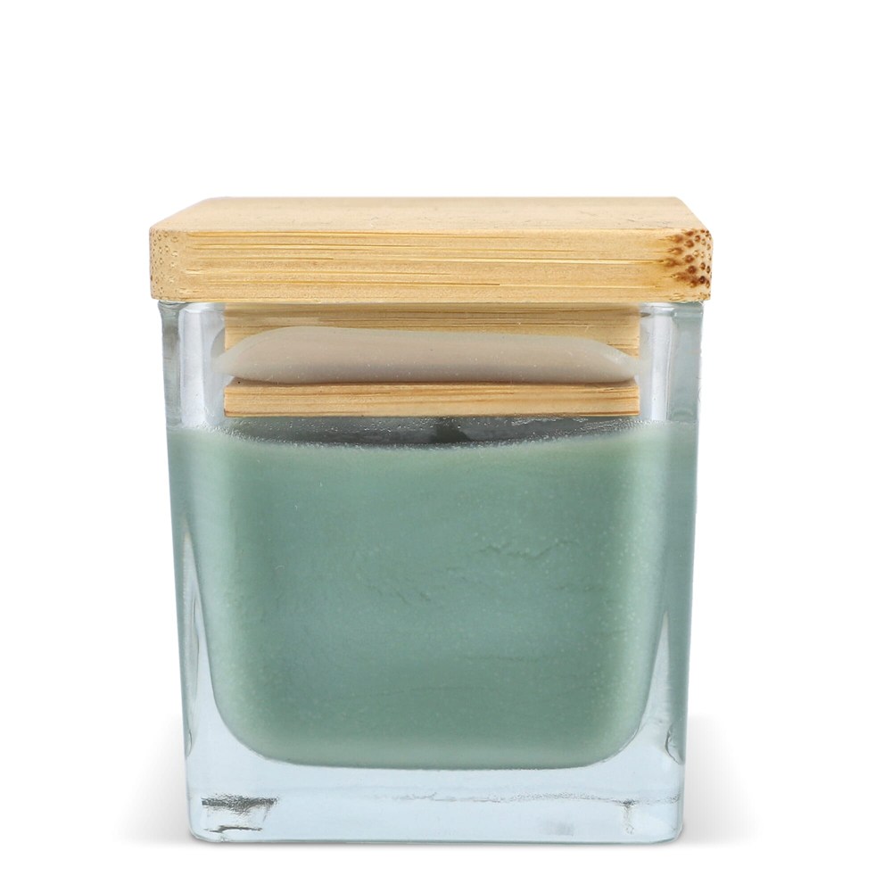 Chakra plantaardige kaars in glazen houder