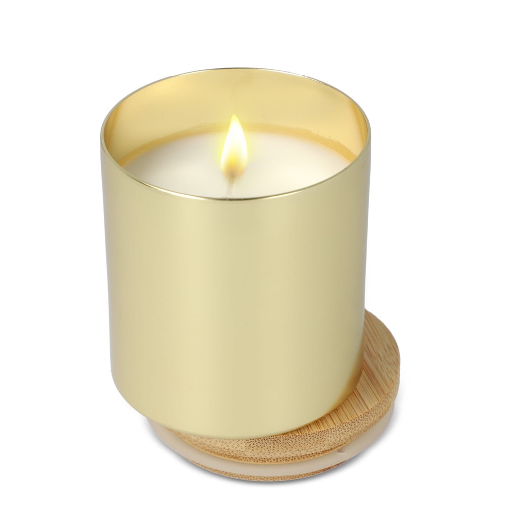 Bhakti plantaardige geurkaars in gerecycled aluminium potje