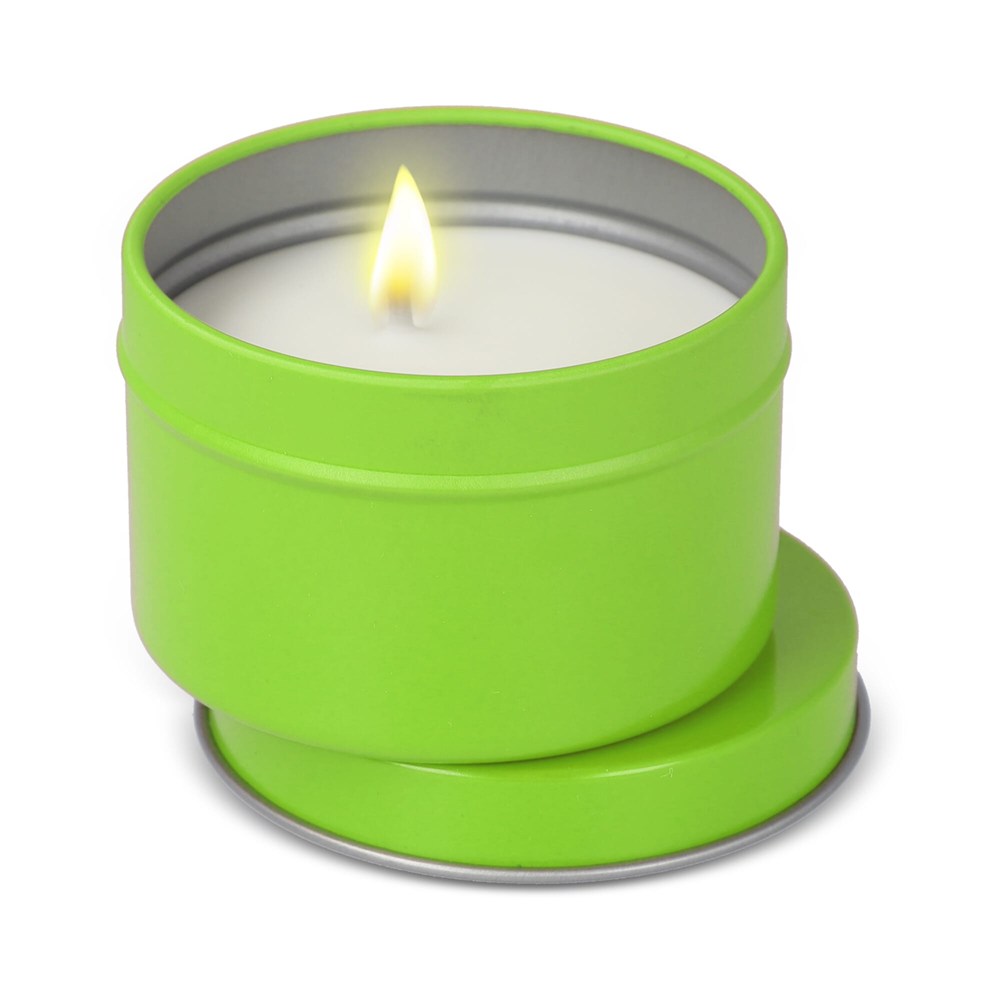 Kirtan plantaardige geurkaars in groot gerecycled blik