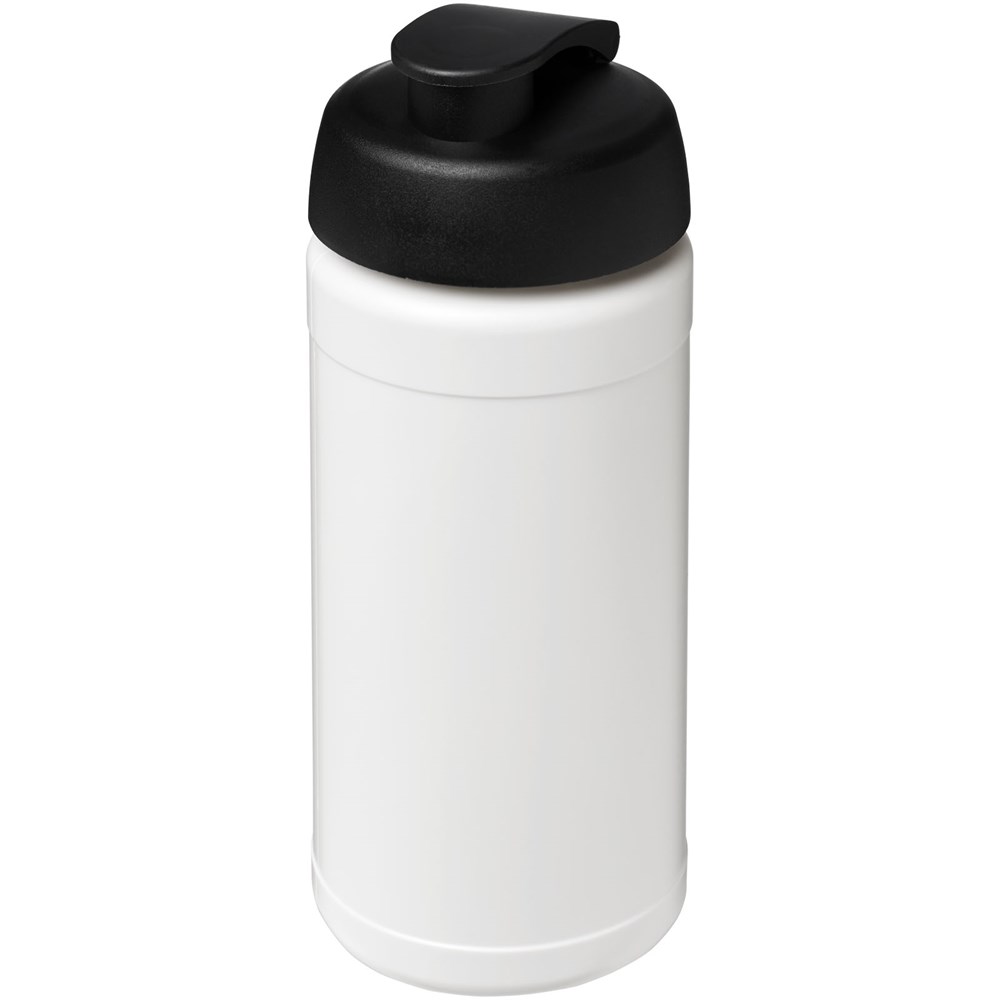 Baseline® Plus 500 ml sportfles met flipcapdeksel - Wit, Zwart