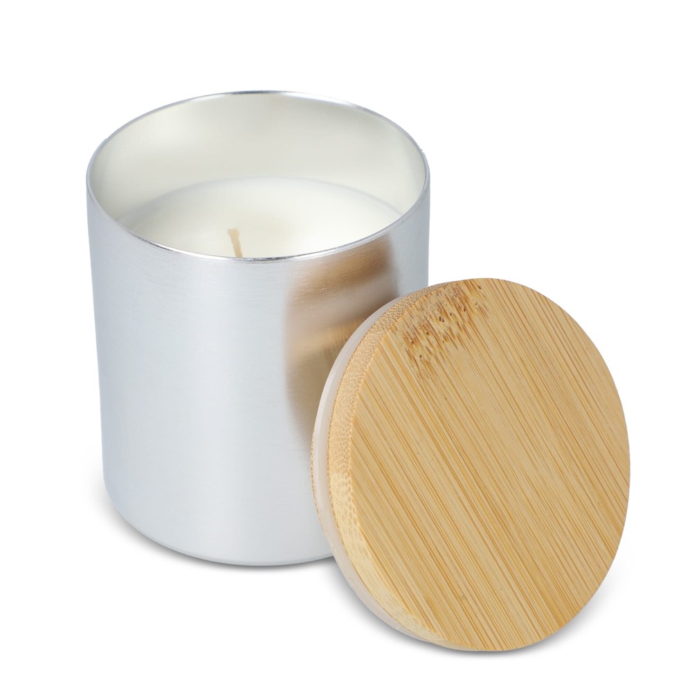 Bhakti plantaardige geurkaars in gerecycled aluminium potje