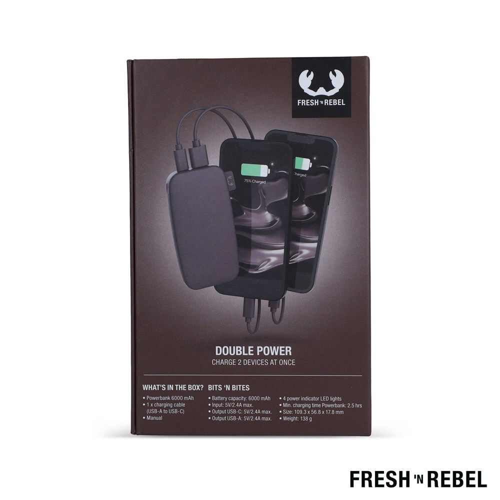 2PB6100 | Fresh 'n Rebel Powerbank 6000mAh USB-C