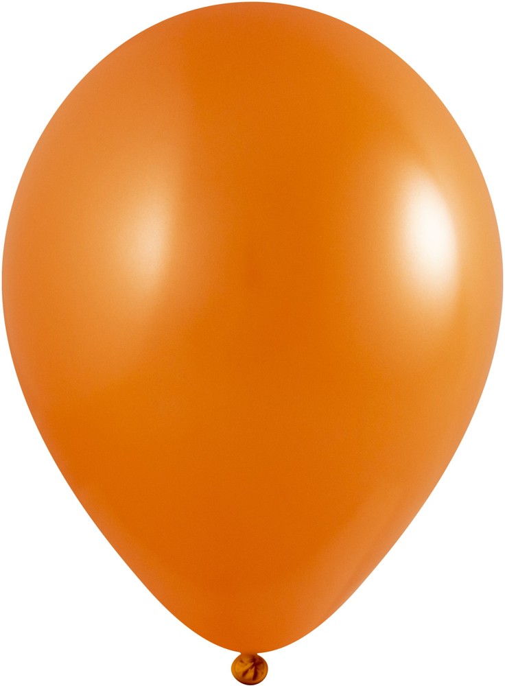 Ballonnen onbedrukt - Ø 35 cm / omvang 90-100 cm / 12 inch, Wit (1100), Pastel - Oranje Metallic (2420)