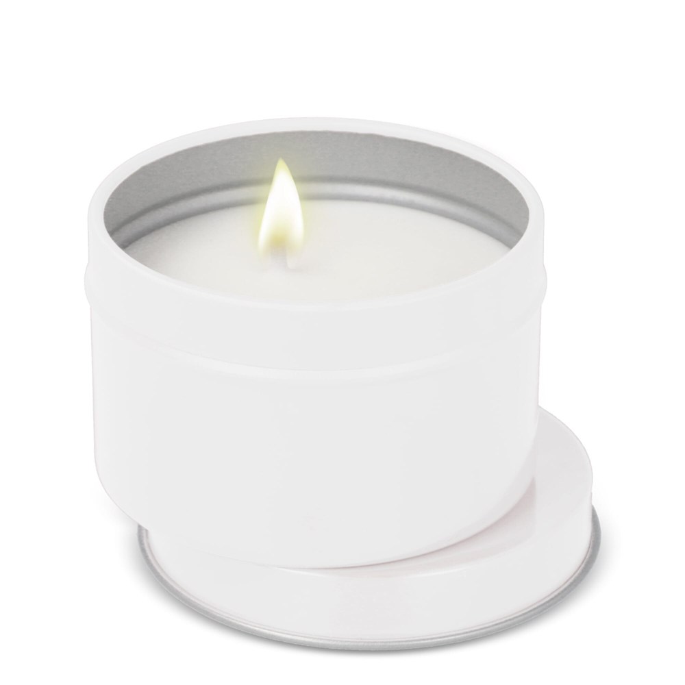 Kirtan plantaardige geurkaars in groot gerecycled blik