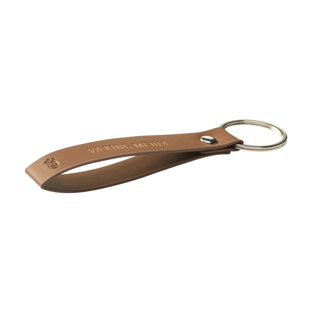 Vegan Pineapple Leather Keyring sleutelhanger - Bruin