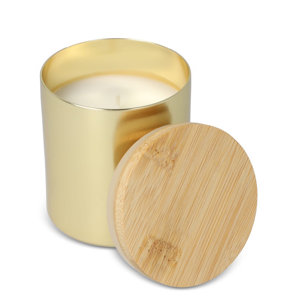 Bhakti plantaardige geurkaars in gerecycled aluminium potje