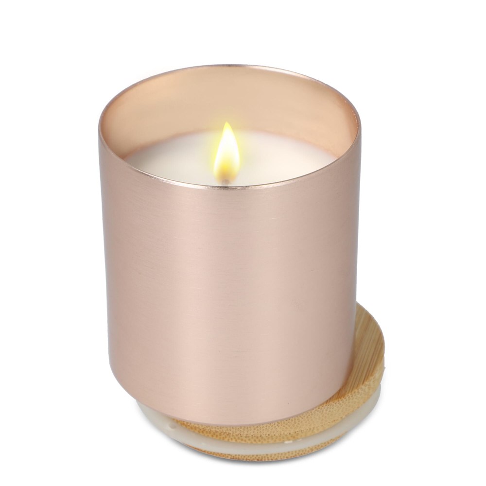 Bhakti plantaardige geurkaars in gerecycled aluminium potje