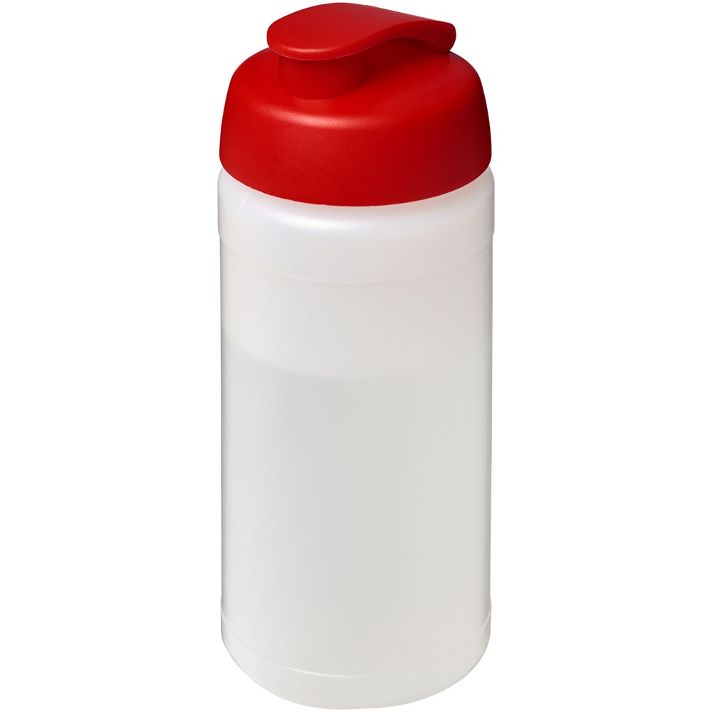 Baseline® Plus 500 ml sportfles met flipcapdeksel - Transparent, Rood