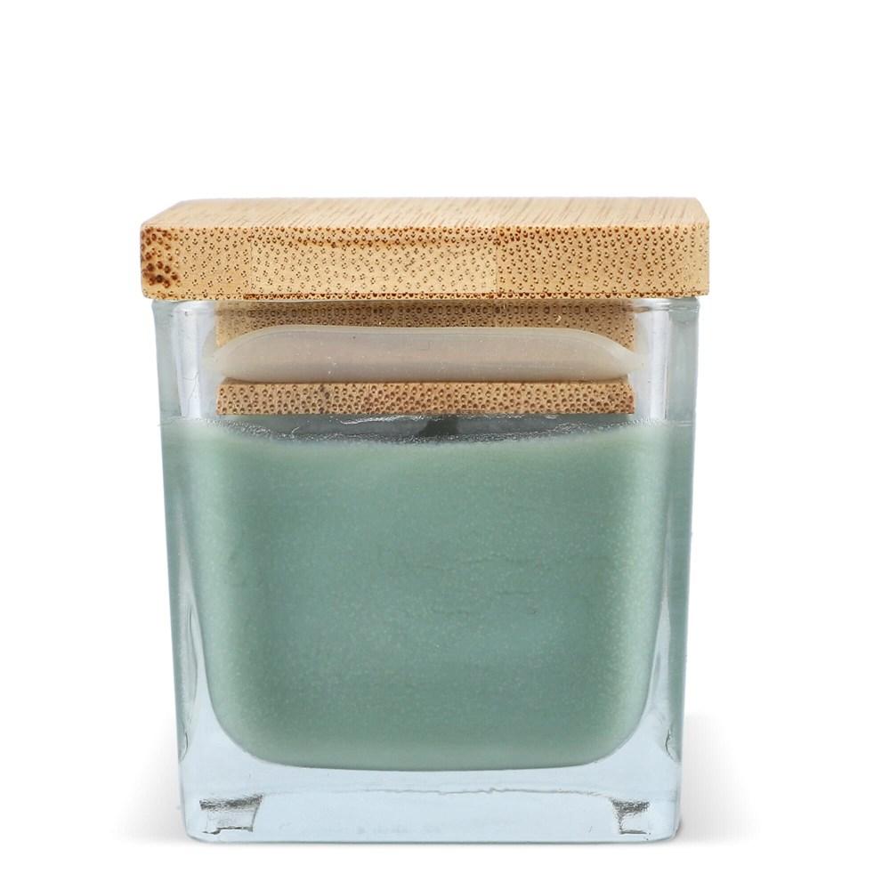 Chakra plantaardige kaars in glazen houder