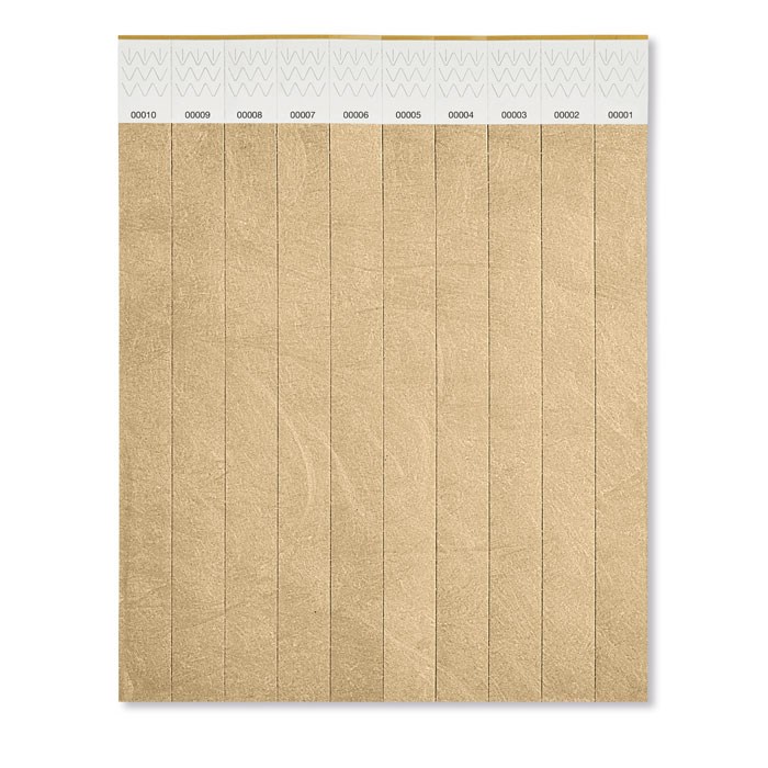  TYVEK - 1 Vel met 10 event armbandjes
