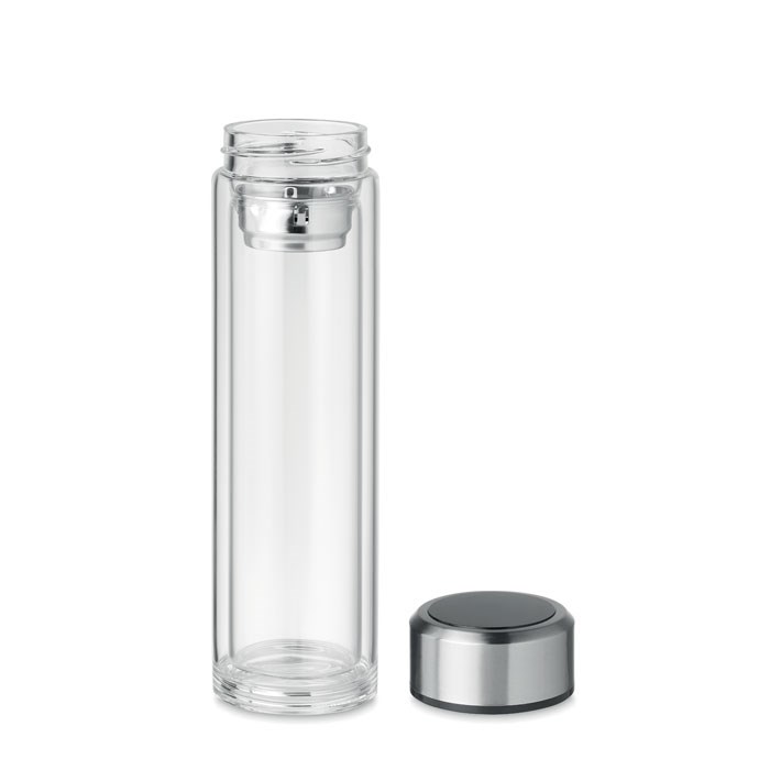 POLE GLASS - Glazen fles thermometer 390ml