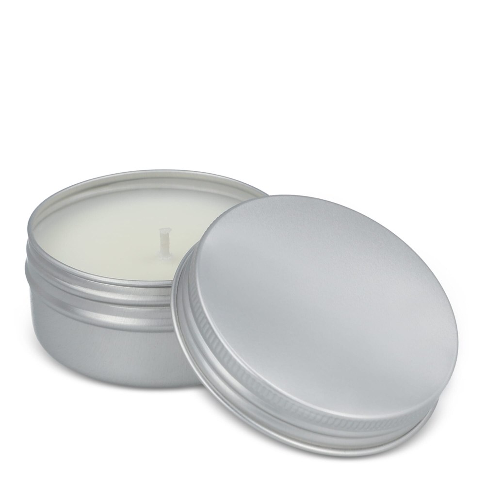 Citronella insectenwerende plantaardige kaars in gerecycled blik