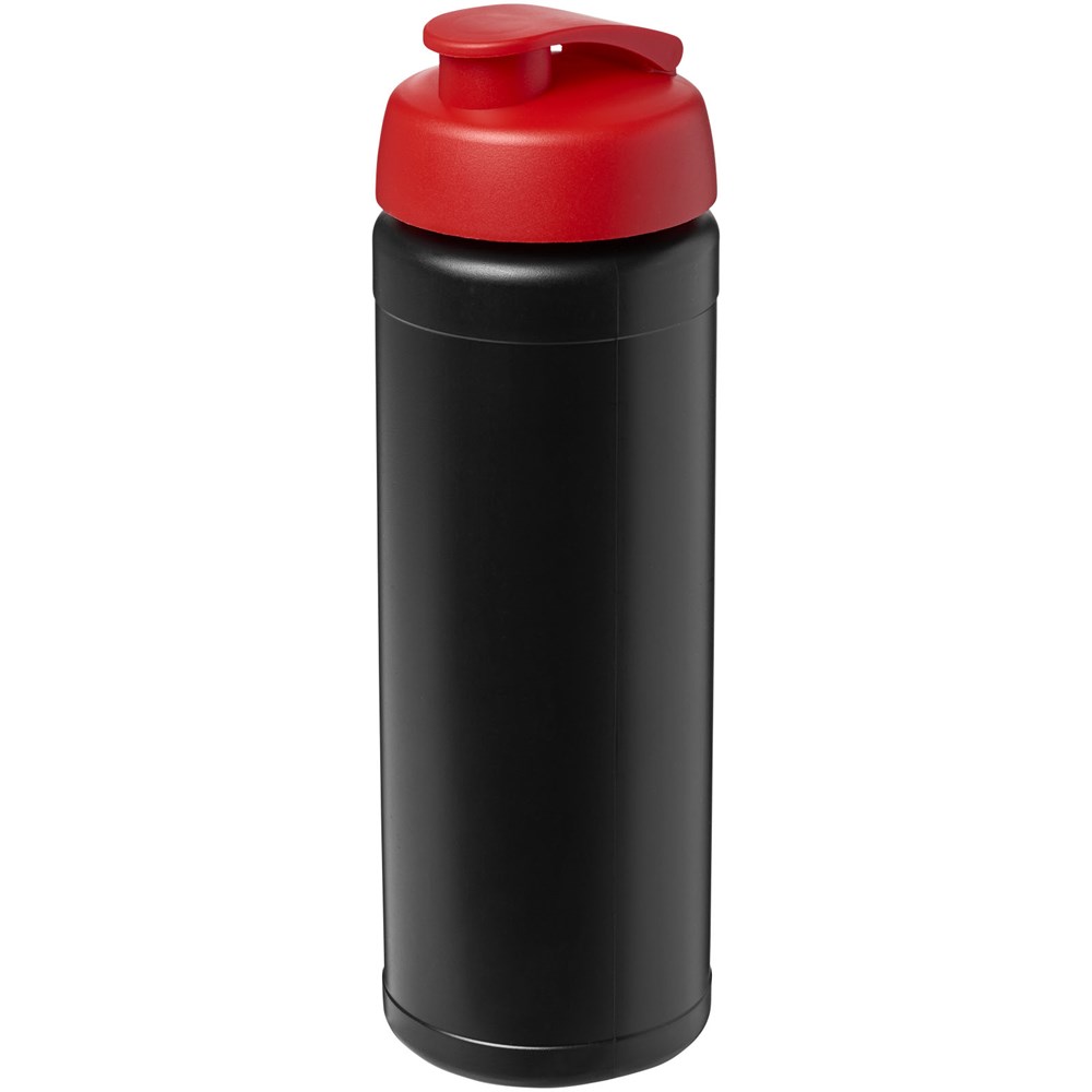 Baseline® Plus 750 ml sportfles met flipcapdeksel - Zwart, Rood