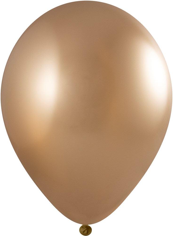 Ballonnen bedrukt 90/100 cm - Ø 35 cm - 12 inch - Goud Chroom (4715) (± PMS 871)