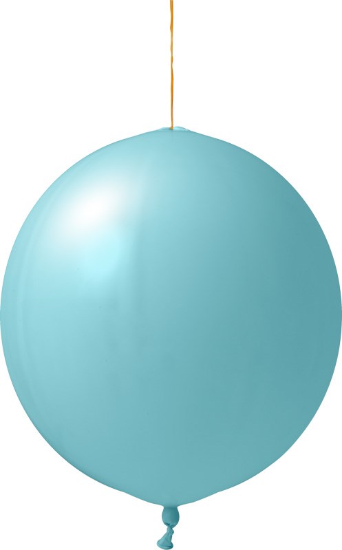Punchballs bedrukt Qualityprint Ø 45 cm / omvang 120-130 cm / 18 inch, Licht blauw (6009), Pastel, 2 drukzijden, 2 kleuren, 120/130 cm omvang 45 cm Ø / 17 inch