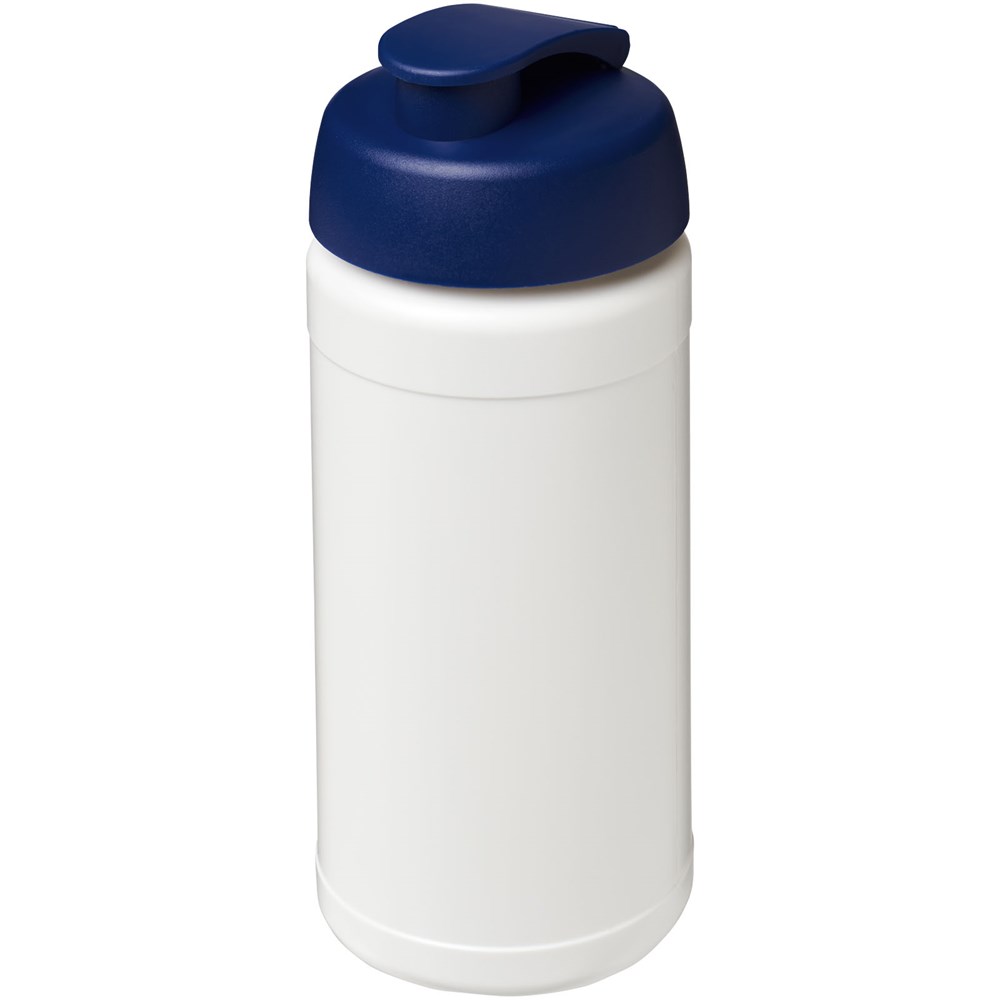 Baseline® Plus 500 ml sportfles met flipcapdeksel - Wit, Blauw