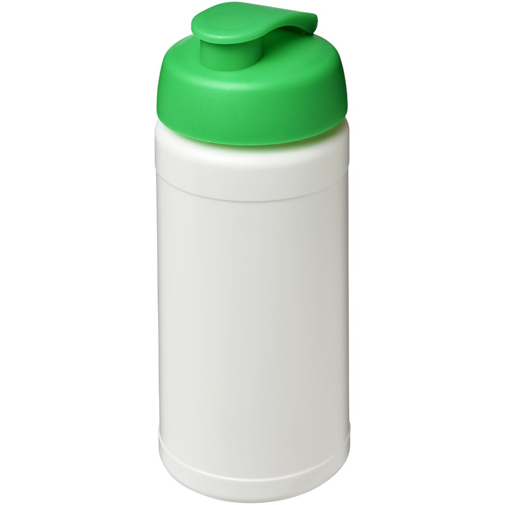Baseline® Plus 500 ml sportfles met flipcapdeksel - Wit, Groen