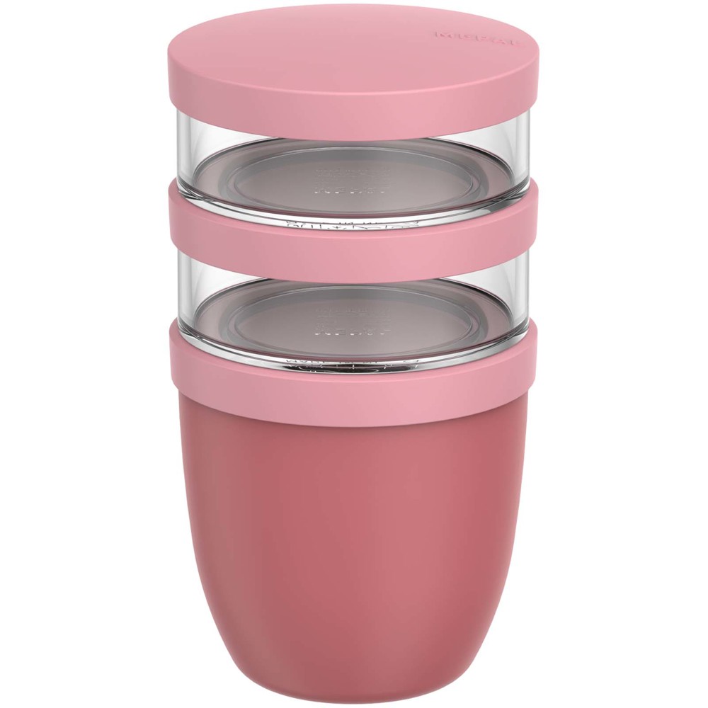 Mepal Ellipse 3 delige 500 ml + 2 x 200 ml lunchpot - roze
