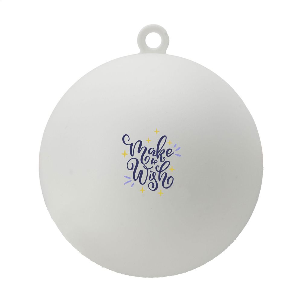 Kerstbal Ø 7 cm Recycled PP - Made in Europe - Wit
