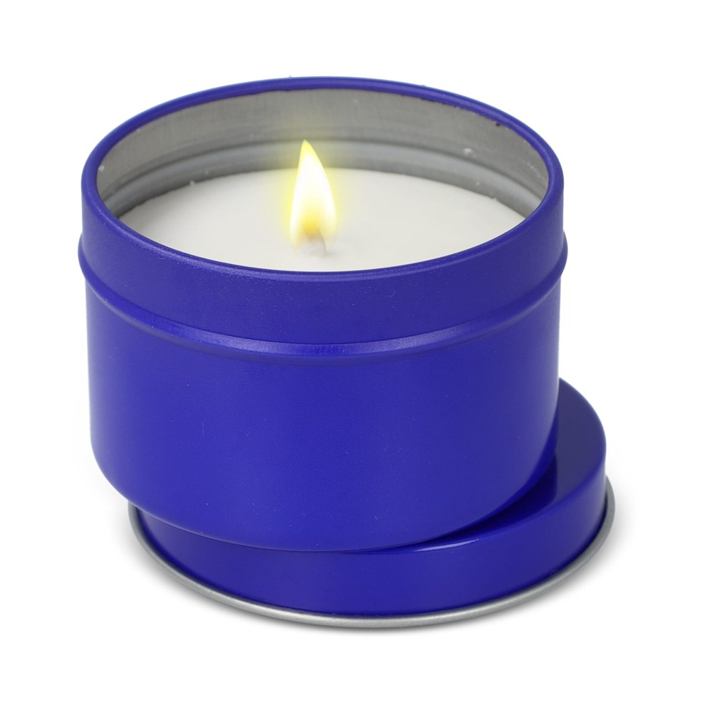 Kirtan plantaardige geurkaars in groot gerecycled blik