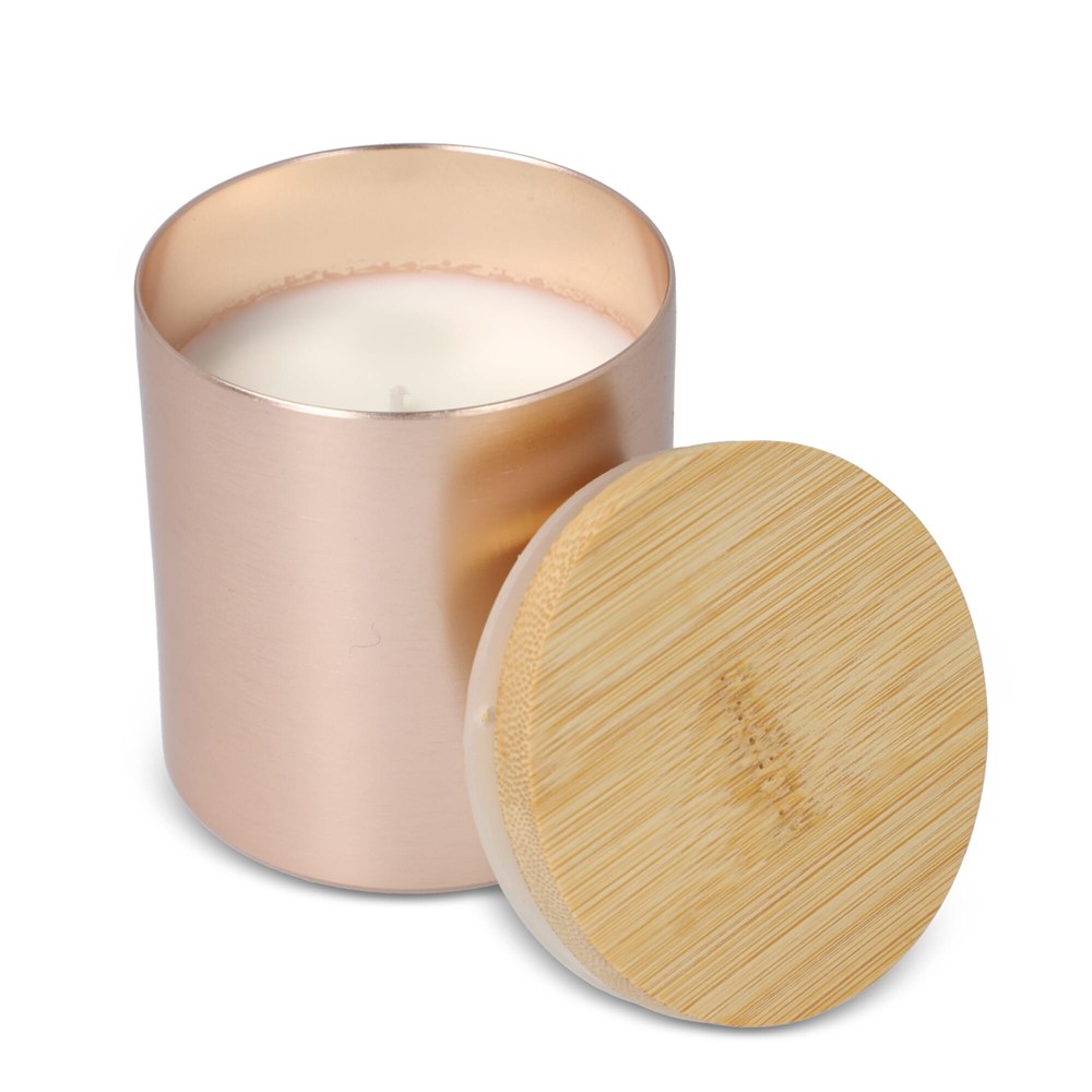 Bhakti plantaardige geurkaars in gerecycled aluminium potje